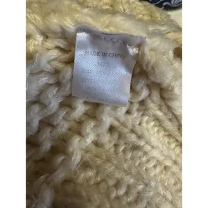 HYFVE Chunky Cardigan Bobble Knit Crochet Long Sleeve Sweater Ivory Open Women’s M/L thumbnail 4