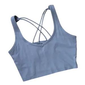Calvin Klein Performance Strappy Longline Sports Bra Top Blue Size Small thumbnail 1