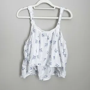 Joie Size S White Embroidered Flower 100% Cotton Tank Top Flowy Coquette thumbnail 7