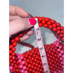 NWT Kate Spade x Target Women's Red & Pink Beaded Shoulder‎ Bag Casual thumbnail 9