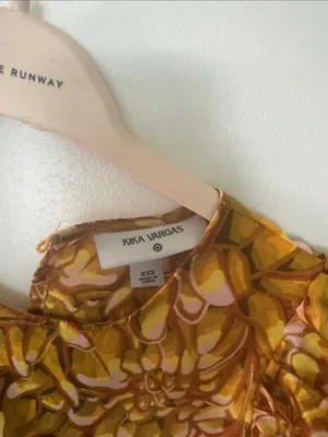 Kika Vargas for Target Women’s Puff-Sleeve Floral Print Dress in Mustard Yellow thumbnail 5