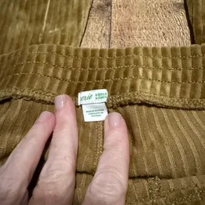 Aerie Women's Brown Gold Corduroy Hi-Rise Groove-On Flare Pants Sz M Lounge Boho thumbnail 3