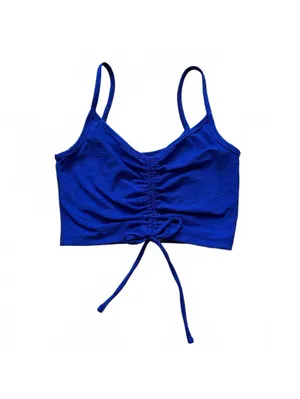 Beyond Yoga Spacedye Cropped Tank Top Center Cinched Blue Sapphire Women's Small thumbnail 3