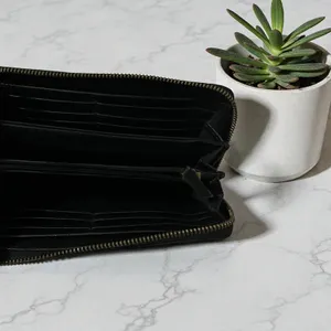 Fossil Black Leather Zip Around Continental‎ Wallet Organizer thumbnail 7
