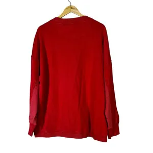 Aerie Getaway Sweatshirt Womens L Bright Red Oversized Cozy Cool Girl‎ Lounge thumbnail 5