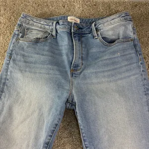 Driftwood Audrey Jeans Women 31 Light Wash Blue Slim Straight Denim Casual Faded thumbnail 5