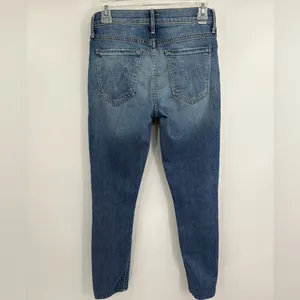 Mother denim the charmer satisfaction blue skinny jeans size 27 thumbnail 10