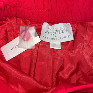 Mare Mare x Anthropologie Red High Waisted Shorts Size M Elastic Back Waist thumbnail 6