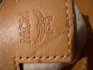 MCM Cognac Year of the mouse Visetos Tote‎ with Yellow Cheese & Pink Mouse Patch thumbnail 11