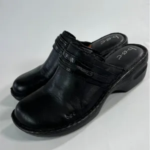 b.o.c. Peggy Women's Size 10M Black Faux Leather Open Back Clog Mules‎ Casual thumbnail 3