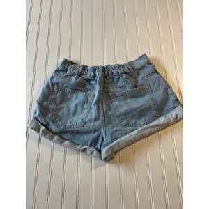 Free People We The Free Danni‎ High Rise Denim Shorts Light Blue Cuffed Size M thumbnail 7