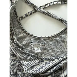 American Eagle‎ Outfitters Tribal Print Strappy Back Mini Dress Grey White Small thumbnail 3