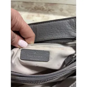 Kate Spade New York Leighton Pebbled Leather Gray Satchel Handbag Old Purse thumbnail 7