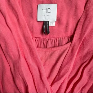 HD in Paris Women's Casual‎ Dressy cinch waist pink peplum style top size 6 thumbnail 3
