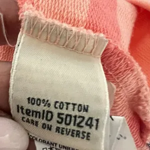 L.L. Bean Women’s Rugby Pullover Striped Chambray Collared Size Small Peach thumbnail 6