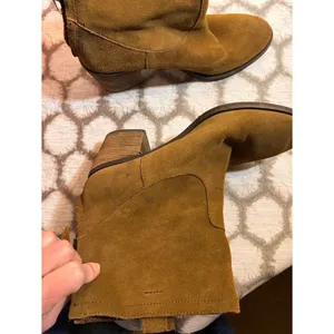 Sam Edelman Suede Ankle Boots in Chestnut thumbnail 9