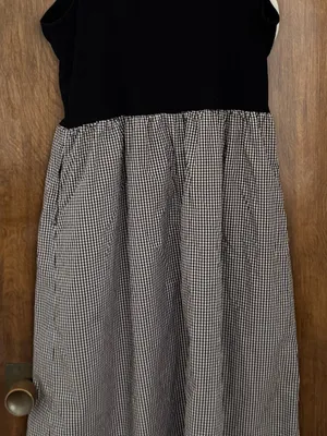 a new day Black Tank with Black-and-White Gingham Midi dress, size XL pinups thumbnail 14