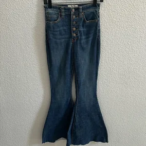 We the Free People High Waist Extreme‎ Flare Jeans Button Fly Stretch SZ 27 thumbnail 2