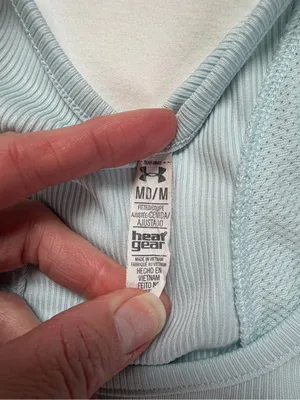Under Armour HeatGear Ribbed Racerback Tank Top Light Blue Size‎ Medium thumbnail 3
