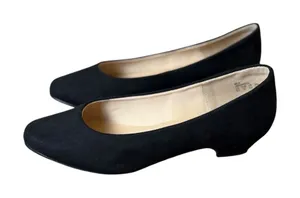 Dream Pairs Low Heel Chunky Pumps Black Faux Suede‎ 6.5M Classic Minimalist thumbnail 1