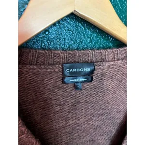 Carbon38 Cable Knit Mushroom Brown Chunky Cardigan Sz Medium NWT thumbnail 4