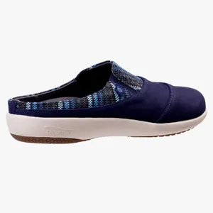 Spenco‎ Orthotic Nubuck Mules Siesta Nuevo Stripe Navy - 9 Wide B22A thumbnail 7