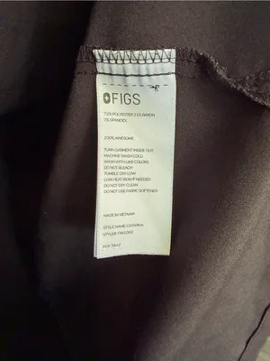 Figs Catarina One Pocket Scrub Top Black Size XL thumbnail 5