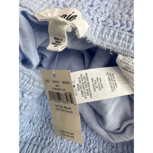 Aerie 2020s Blue Linen Blend Wide Leg Pants XL Elastic Waist Pockets NWT thumbnail 10