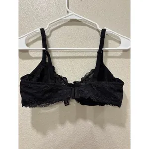 Victoria's Secret Bra 38C Body By Victoria Demi Lace Sheer Black Underwire thumbnail 2