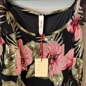 NWT‎ Raga small women’s floral dress beaded thumbnail 4