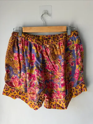 Powder Leopard Cami Baggy Pajama Bottoms Purple Size M thumbnail 2