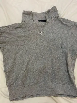 Brandy Melville Grey  waffle knit quarter zip jacket thumbnail 1