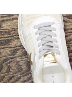 Vintage Havana Womens Judith Lace Up Low Top Sneakers JUDITH White / Gold 11M thumbnail 8