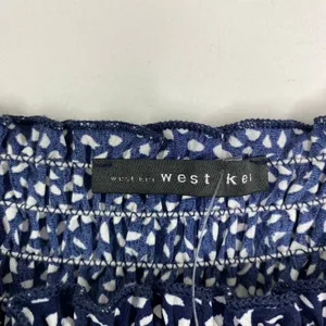 West Kei Navy Blue Dot Print Square Neck Maxi Dress‎ Women's Size Medium M NWT thumbnail 6