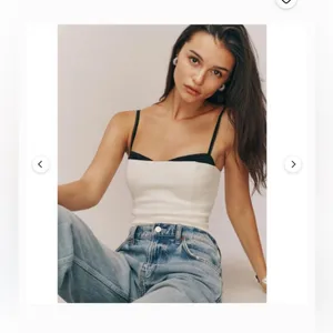 Reformation Melanie Top in Ivory 2 thumbnail 2
