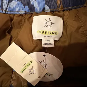 Offline by Aerie Bronze Floral Chillside Snow Puffer Ski Pants Sz L NEW‎ thumbnail 8