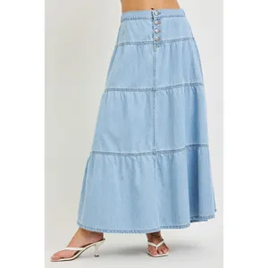 RISEN High Rise Ruffle Long‎ Skirts thumbnail 4