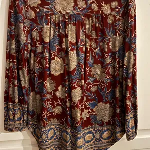 Lucky Brand Mix Print Boho Top. Red turquoise. Size‎ small. Long sleeve thumbnail 5