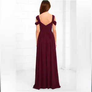 NWOT Lulus Make Me Move Burgundy Maxi Dress thumbnail 5