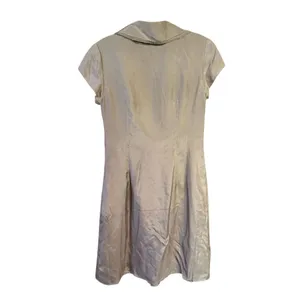 Ann Taylor LOFT 100% silk Dress Ruffle V-neckline Sz 4 NWT thumbnail 3