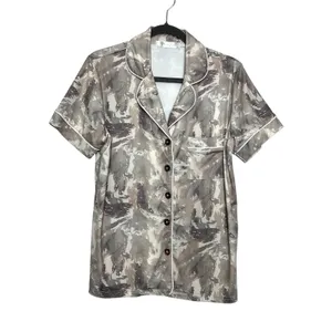 Moon Ryder Lounge Matching Set Small Button Up Top Shorts Pockets Pajama thumbnail 2