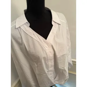 Revolve House of Harlow 1960 White Asymmetric Twist Front Button Down Shirt thumbnail 2