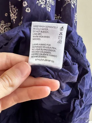 Patrons of Peace Floral Ribbon Tie Smocked Back Midi Dress, Blue, Size Small thumbnail 16