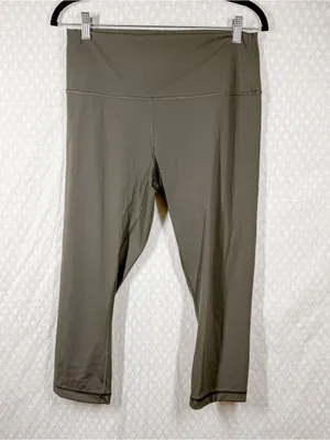 Lululemon Dark Green Wunder Under Cropped High Rise Leggings thumbnail 3