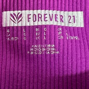 FOREVER 21 - Purple Crop - Size Large - EUC thumbnail 5