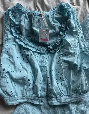 free people blue skirt and top set size xs retails for 168 thumbnail 2