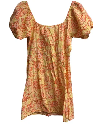 Billabong X Wrangler Far & Away Linen/Cotton Blend Floral Mini Dress Size Small thumbnail 5