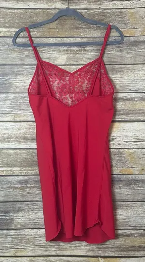 Victorias Secret Vintage Gold Label Red Night Gown Size M thumbnail 2