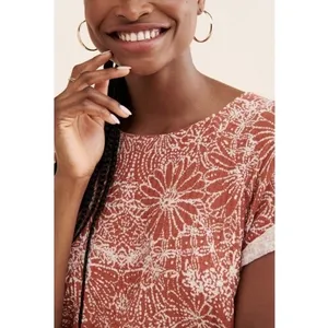 Free People Sundress Size S Cotton Embroidered Back Cut Out Boho Summer Sunny thumbnail 4
