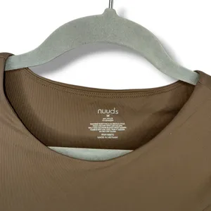 Nuuds‎ Womens Long Sleeve Thong Bodysuit Brown Size Medium thumbnail 2